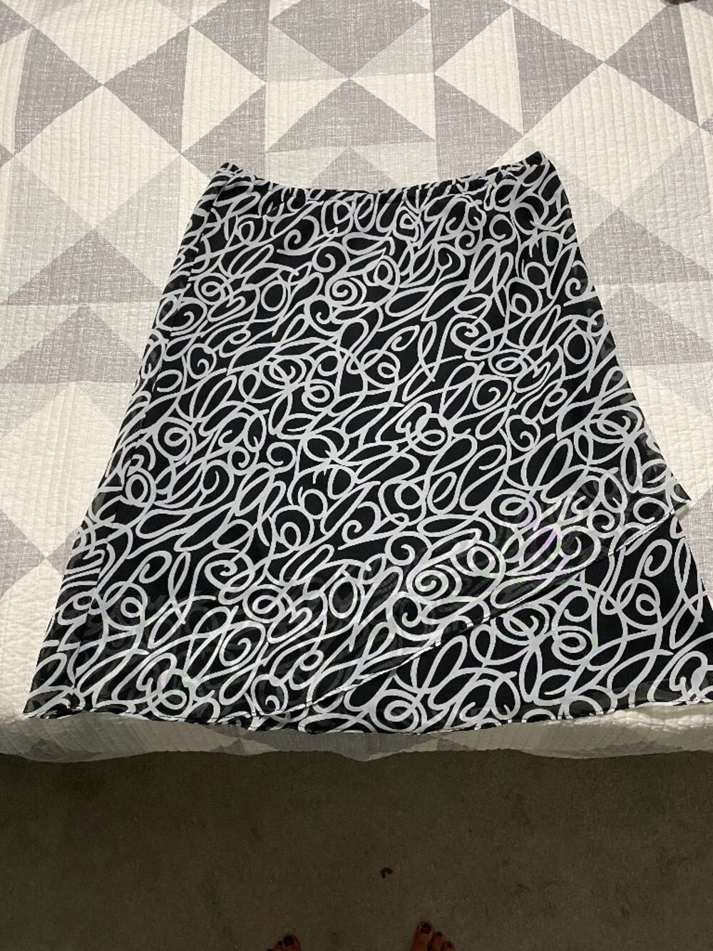 Karin Stevens black and white skirt. Size 12